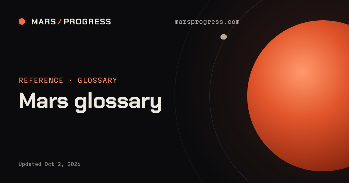 Mars Launch Mars glossary: sol, Ls, launch window and more
