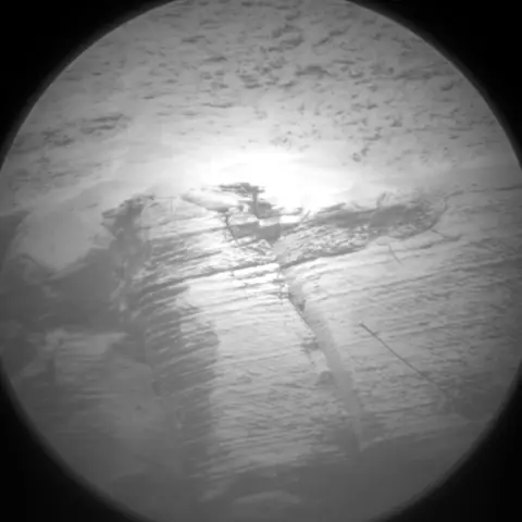 Raw image from Curiosity’s Chemistry & Camera (ChemCam)